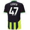 Conjunto (Camiseta+Pantalón Corto) Manchester City Foden 47 Segunda Equipación 2024-25 - Niño